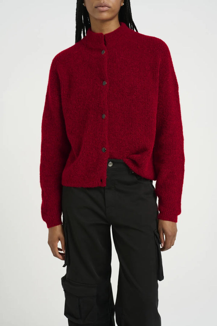 AlphaGZ short cardigan  Haute Red Melange