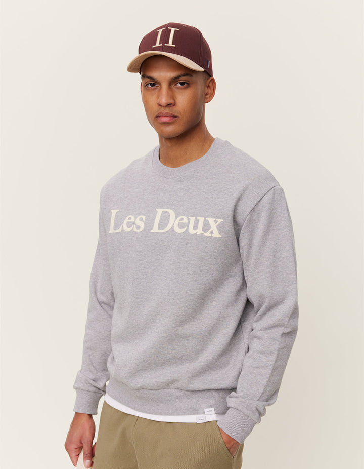 Charles Sweatshirt  Light Grey Melange/White