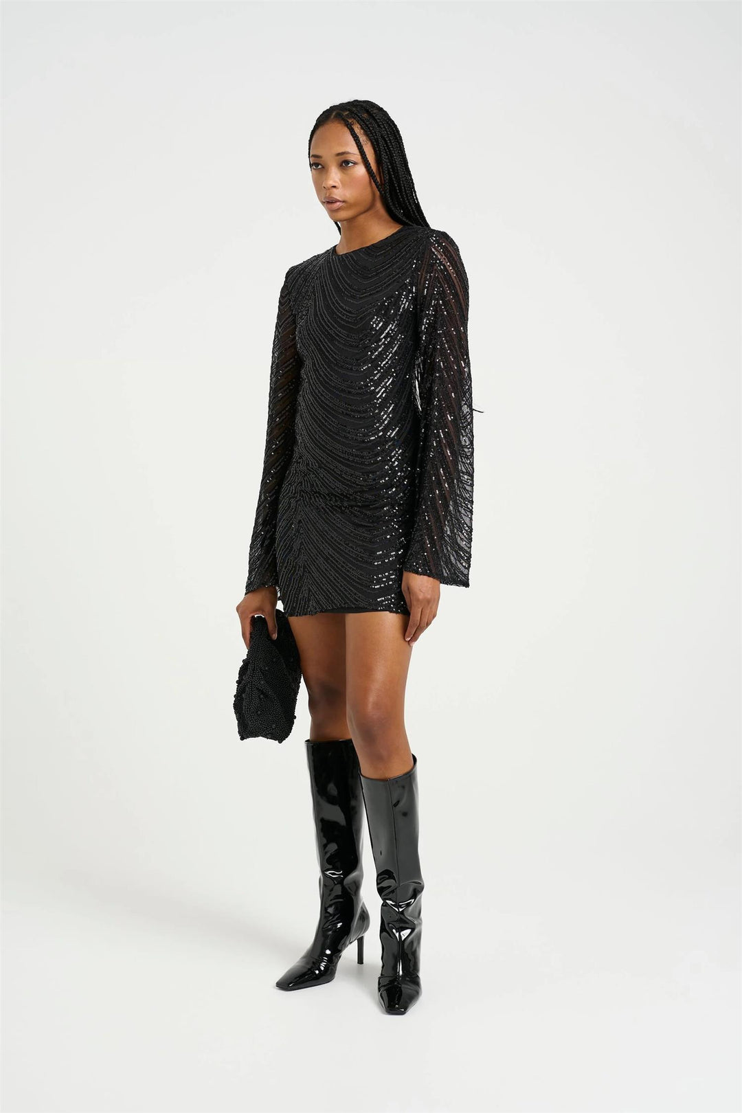 GliraGZ short dress  Black Sequins