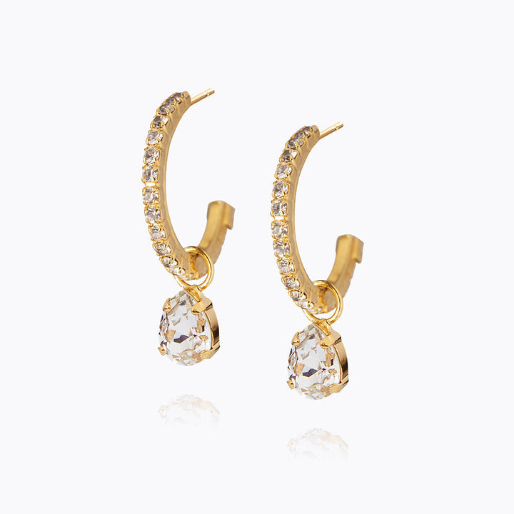 TRACY LOOP EARRINGS GOLD  Crystal