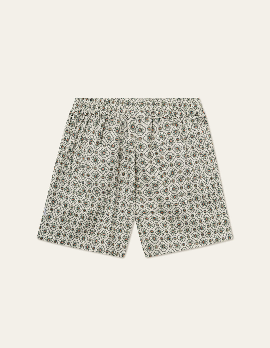 Tapestry Shorts  Ivory/Light Jade Green