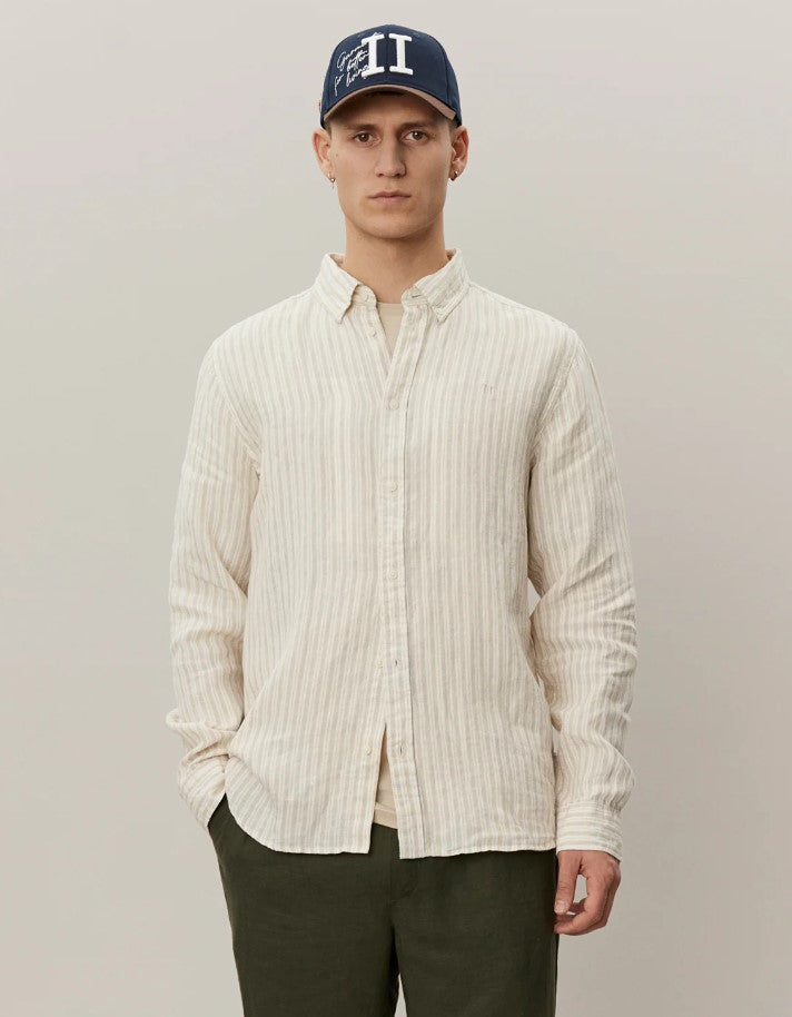 Kristian Linen B.D. Shirt  Light Desert Sand/Light Ivory