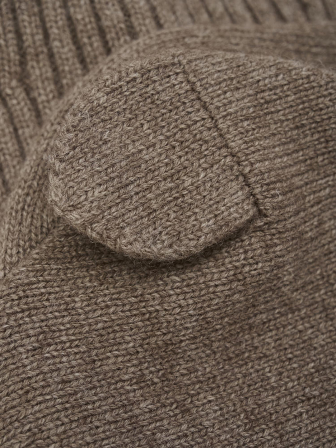 Balaclava Ears Wool Knit  Morel