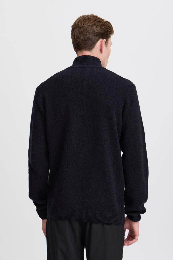 KARL halfzip lambswool knit  Dark Navy