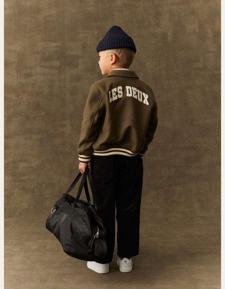 Felipe Varsity Wool Jacket Kids  Olive Night