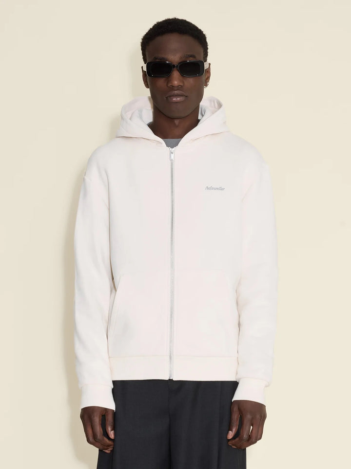 M Regular Zip Hoodie  Ecru