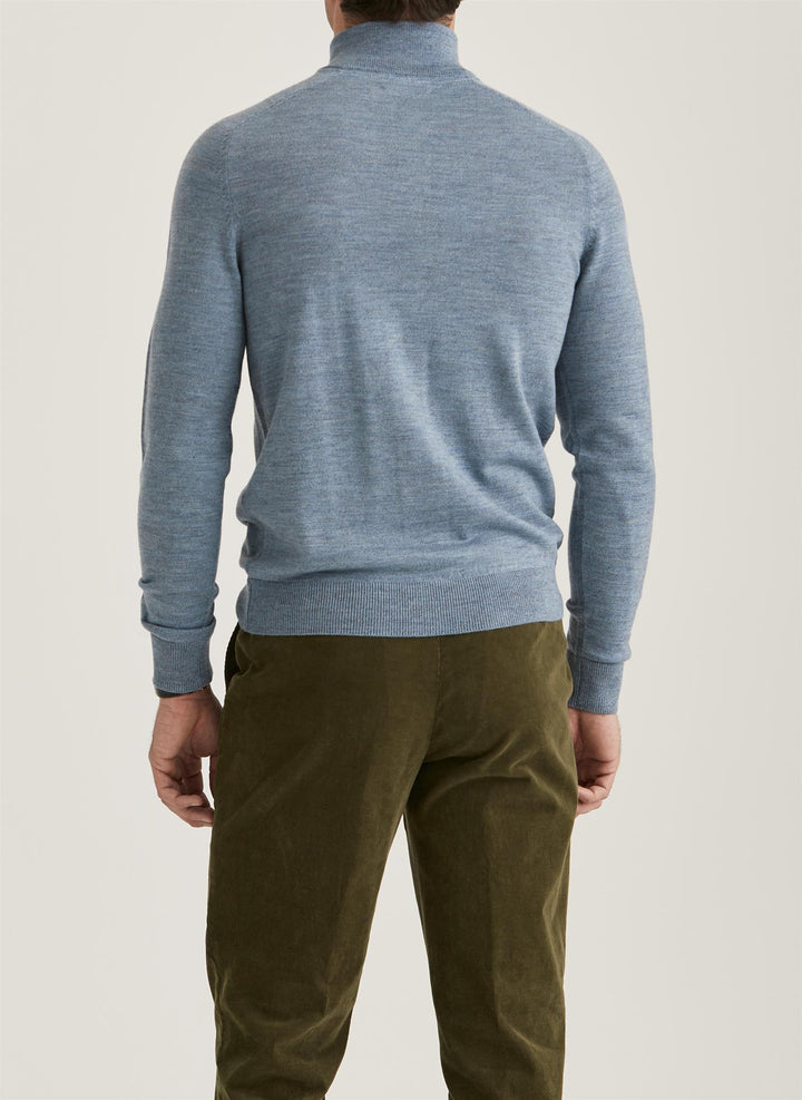 Merino John Zip  Blue