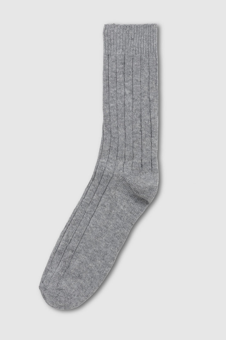 CASHMERE SOCKS, Slim  Grey