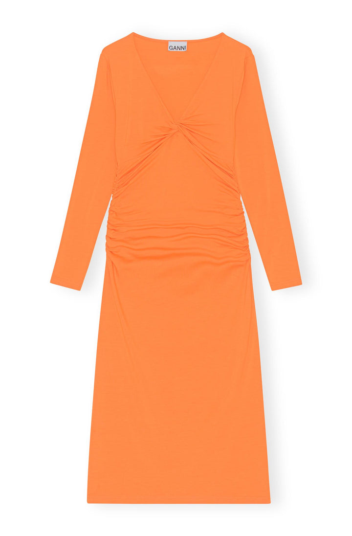 Light stretch jersey midi dress  860 Vibrant Orange