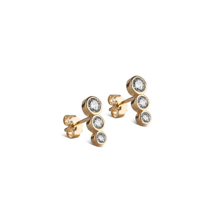 Studs, Trinity CZ  Clear Cz