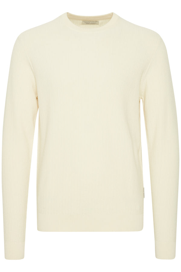 Karl structured crew neck knit  White Asparagus