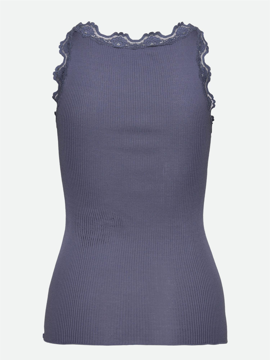 BABETTE SILK TOP W/LACE  True Navy