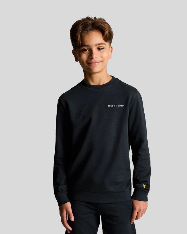 Script Crew Neck Sweatshirt  Dark Navy