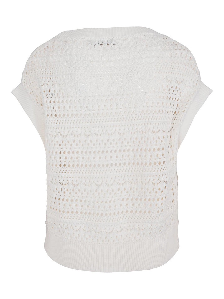 ELANOR KNITTED VEST  White