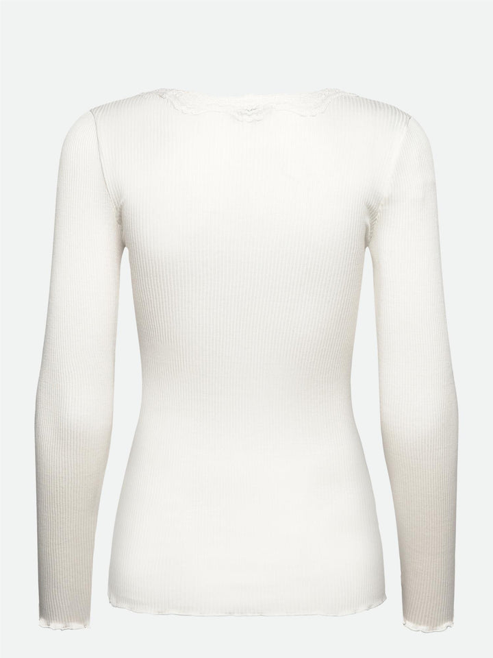 Babette silk t-shirt w/lace  Ivory