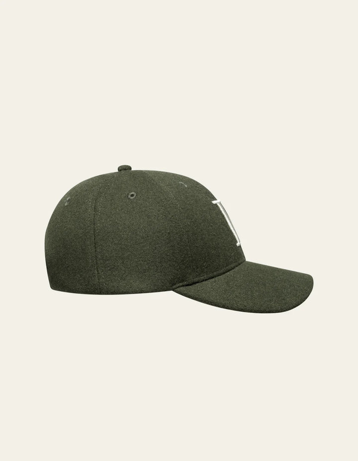 Encore Wool Baseball Cap  Forest Green/Ivory