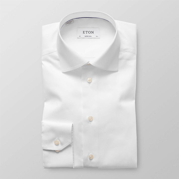 Signature Twill Shirt - Super Slim  White