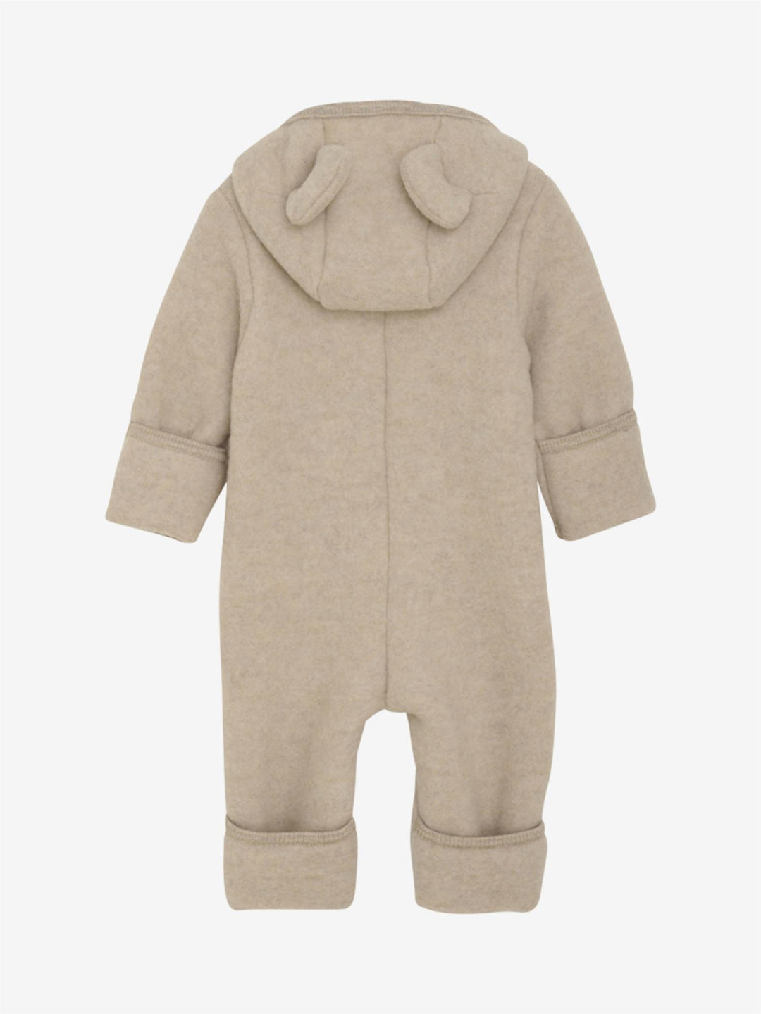 Pram Suit Ears Wool Fleece (S)  Camel Melange