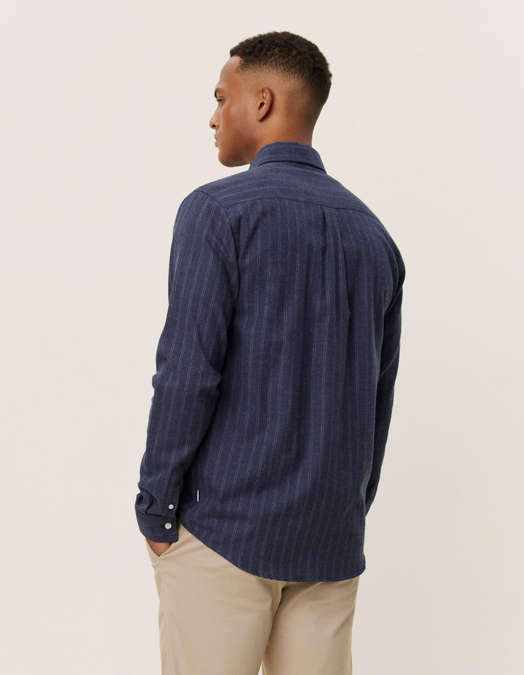 Desert Reg Stripe Shirt  Dark Navy/Ivory