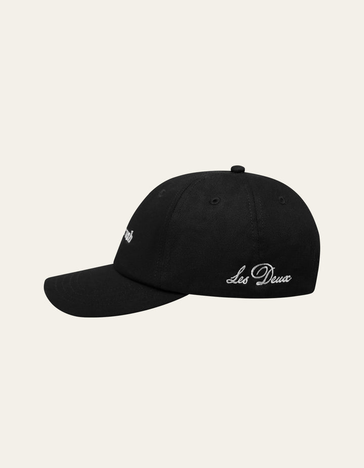 Newspaper Dad Cap  Black/Light Ivory