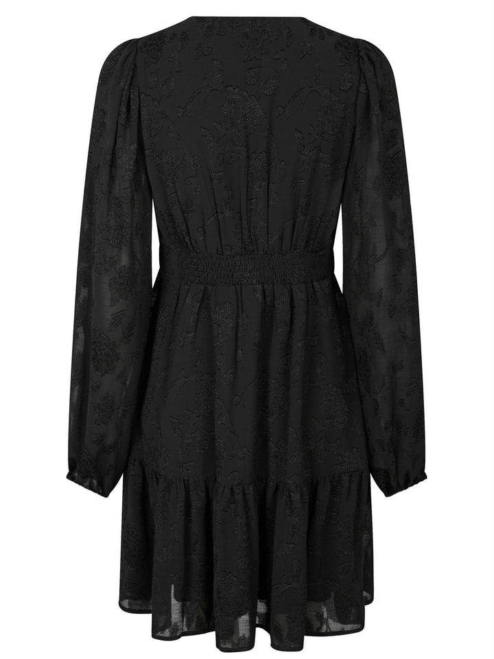 Rihana Burnout Dress  Black