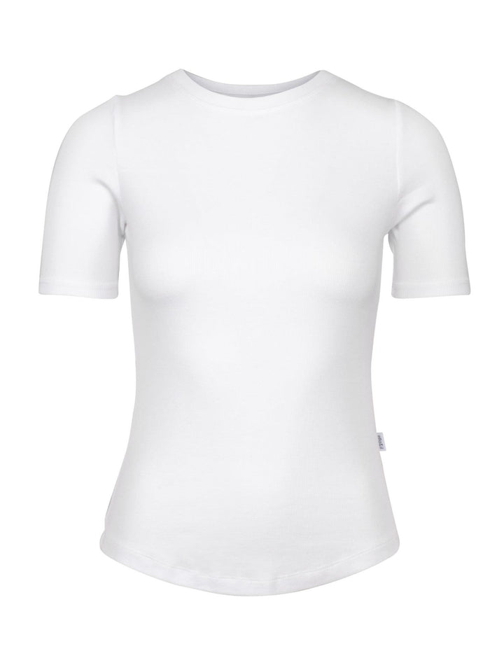 Sina rib tee  White