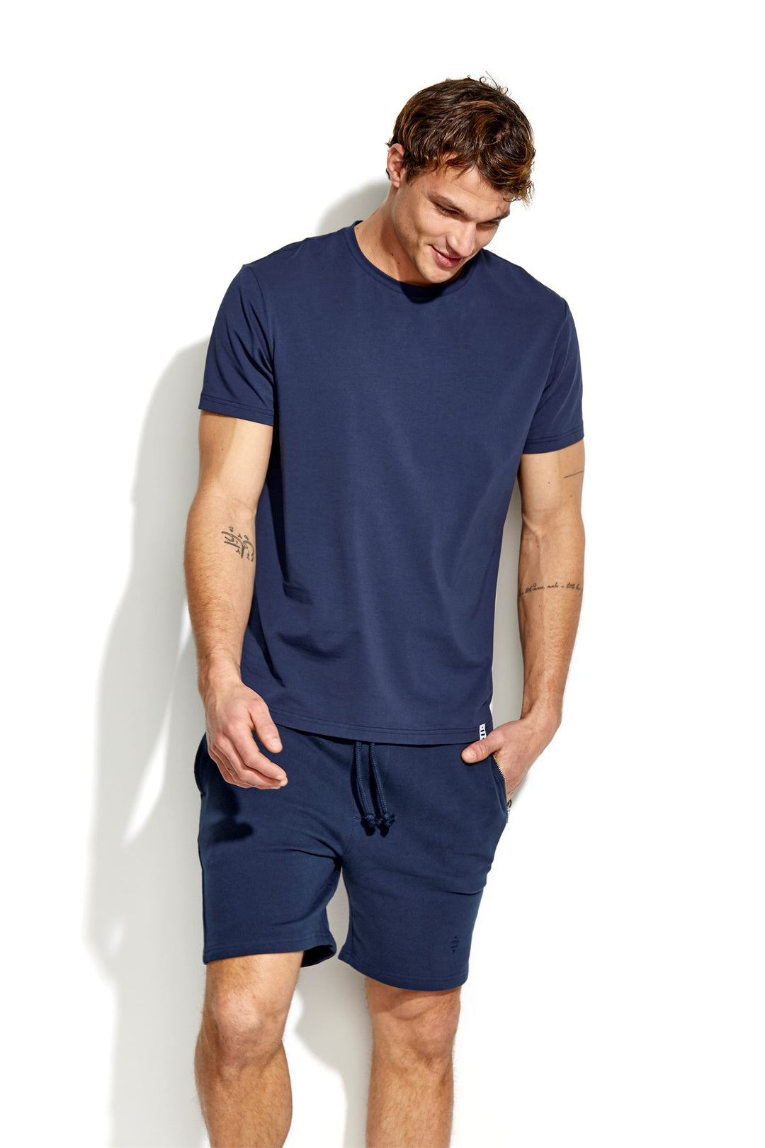 ORGANIC COTTON TEE CREW  Navy