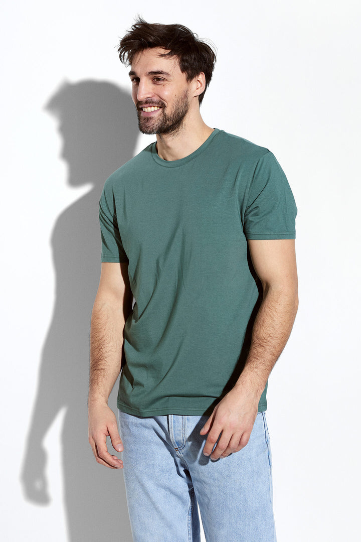 BAMBOO/COTTON TEE CREW  Earth Green