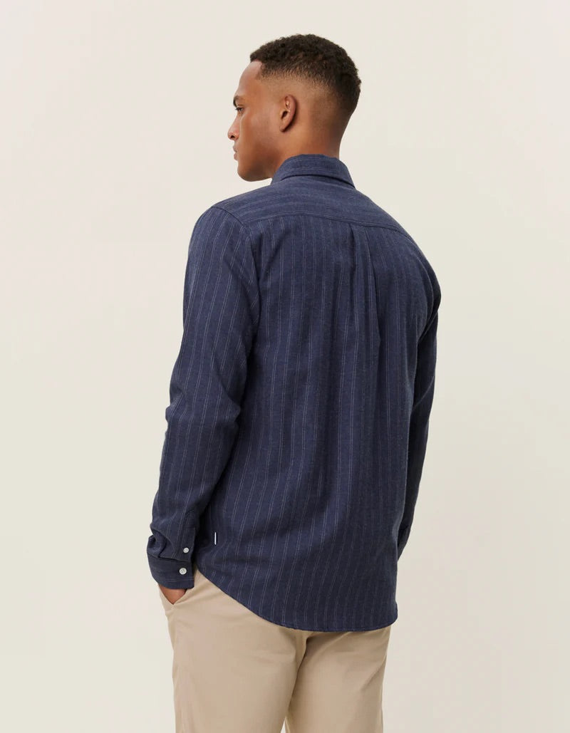 Desert Stripe Shirt  Dark Navy/Ivory