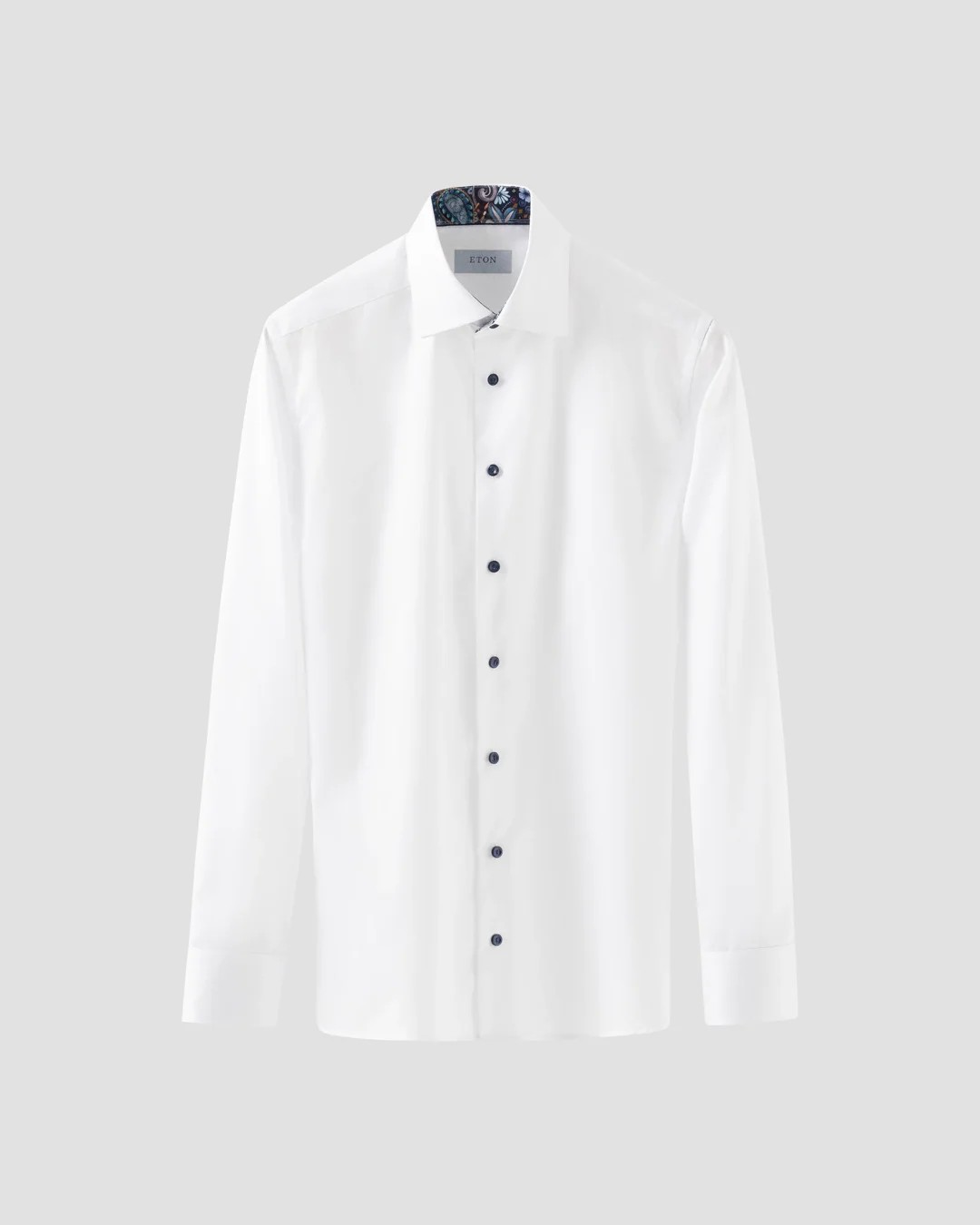 White Floral Effect Signature Twill Shirt  White