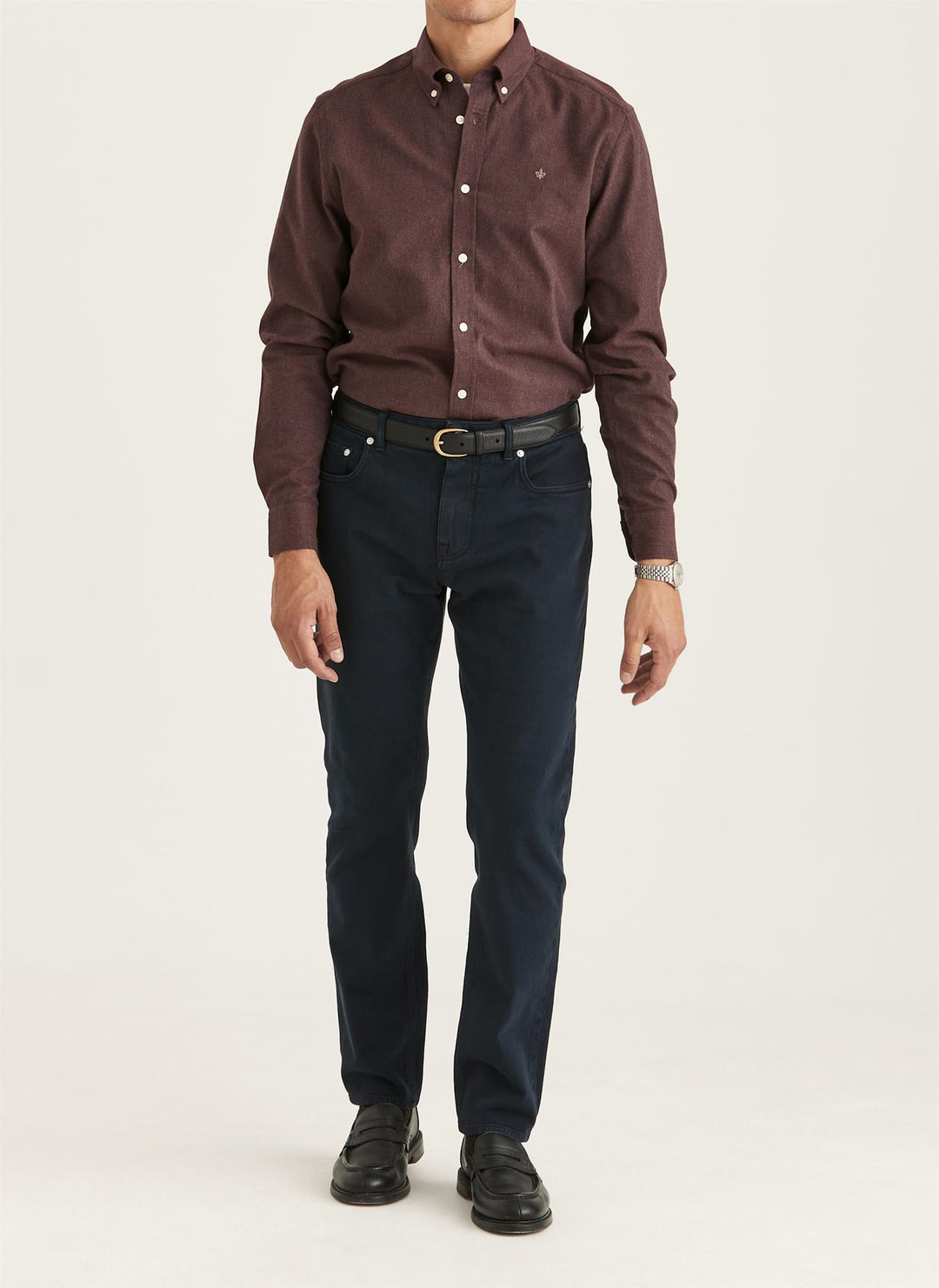 Watts Flannel Shirt-Slim Fit  Wine Red