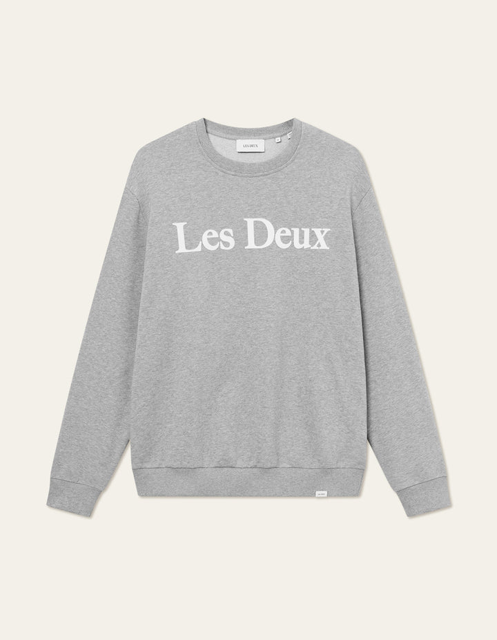 Charles Sweatshirt  Light Grey Melange/White