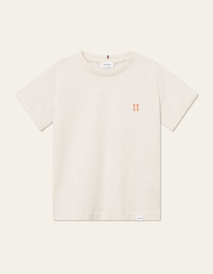 Nørregaard T-Shirt Kids  Ivory Mélange/Orange