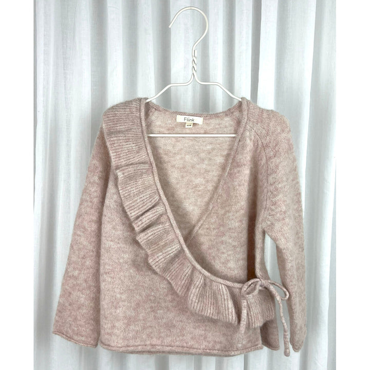 STAR RUFFLE CARDIGAN  Peach Whip