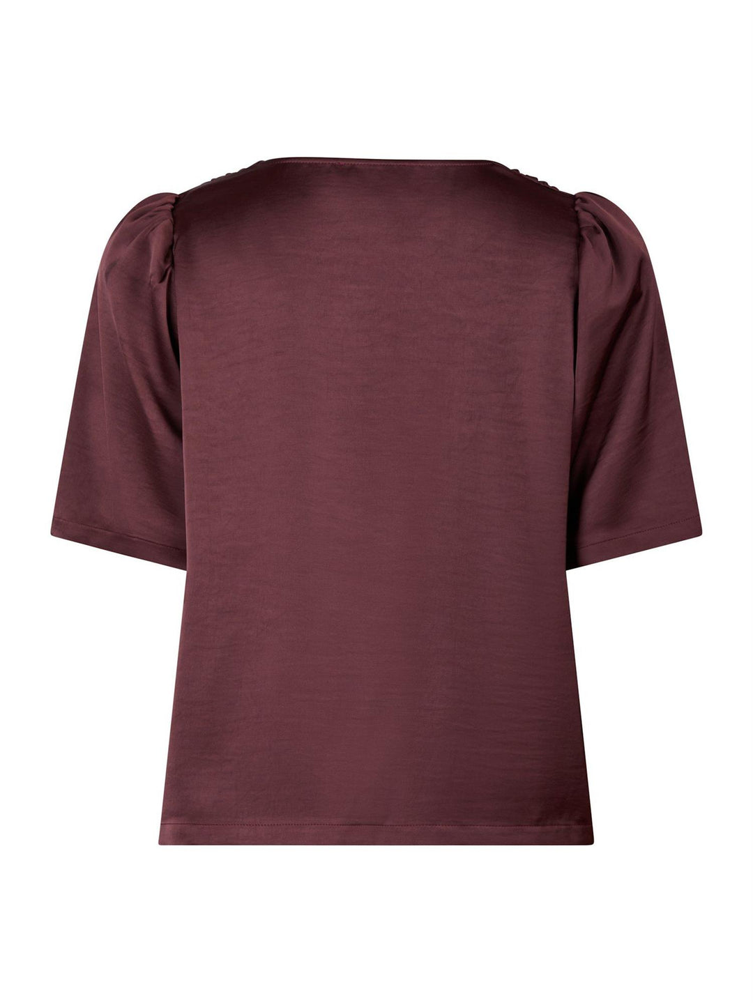 Largo Heavy Sateen Blouse  Burgundy