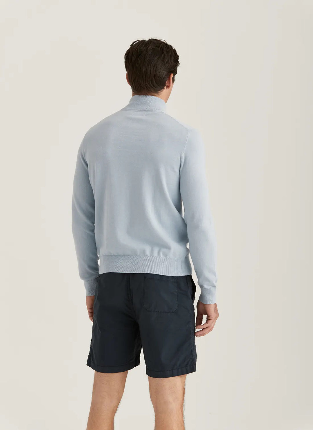 Riley Half Zip  Light Blue