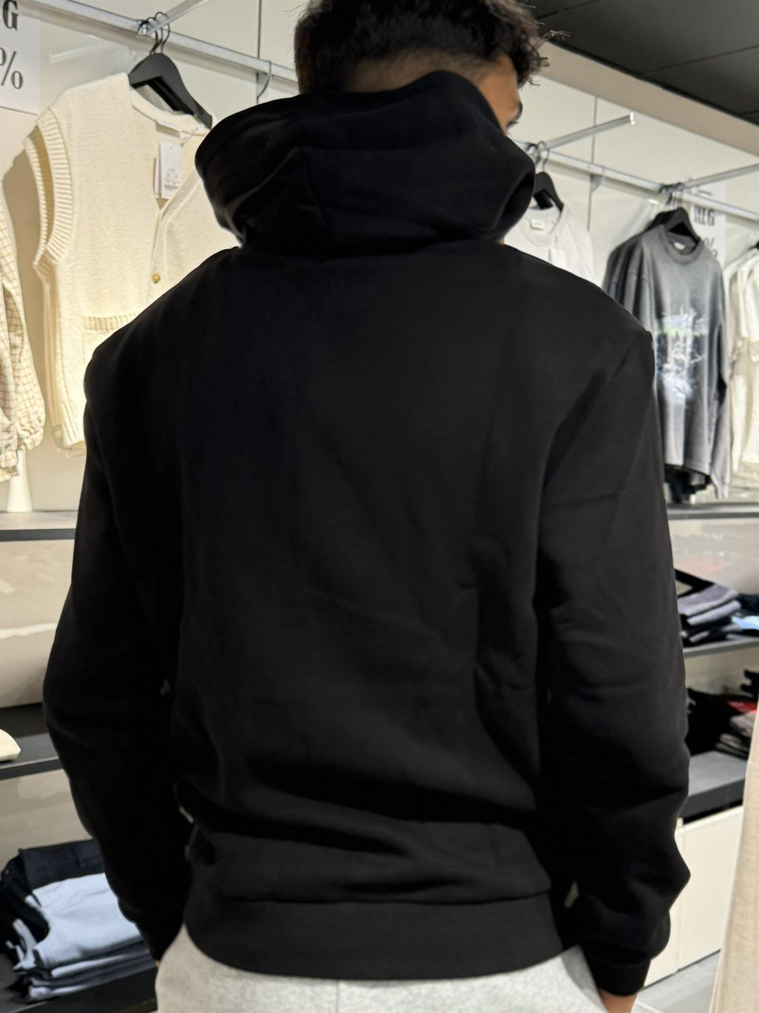 M Regular Zip Hoodie  Black