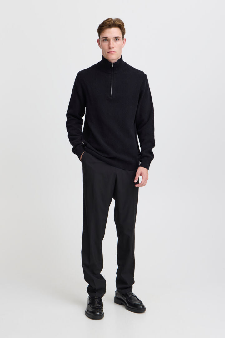 KARL halfzip lambswool knit  Dark Navy