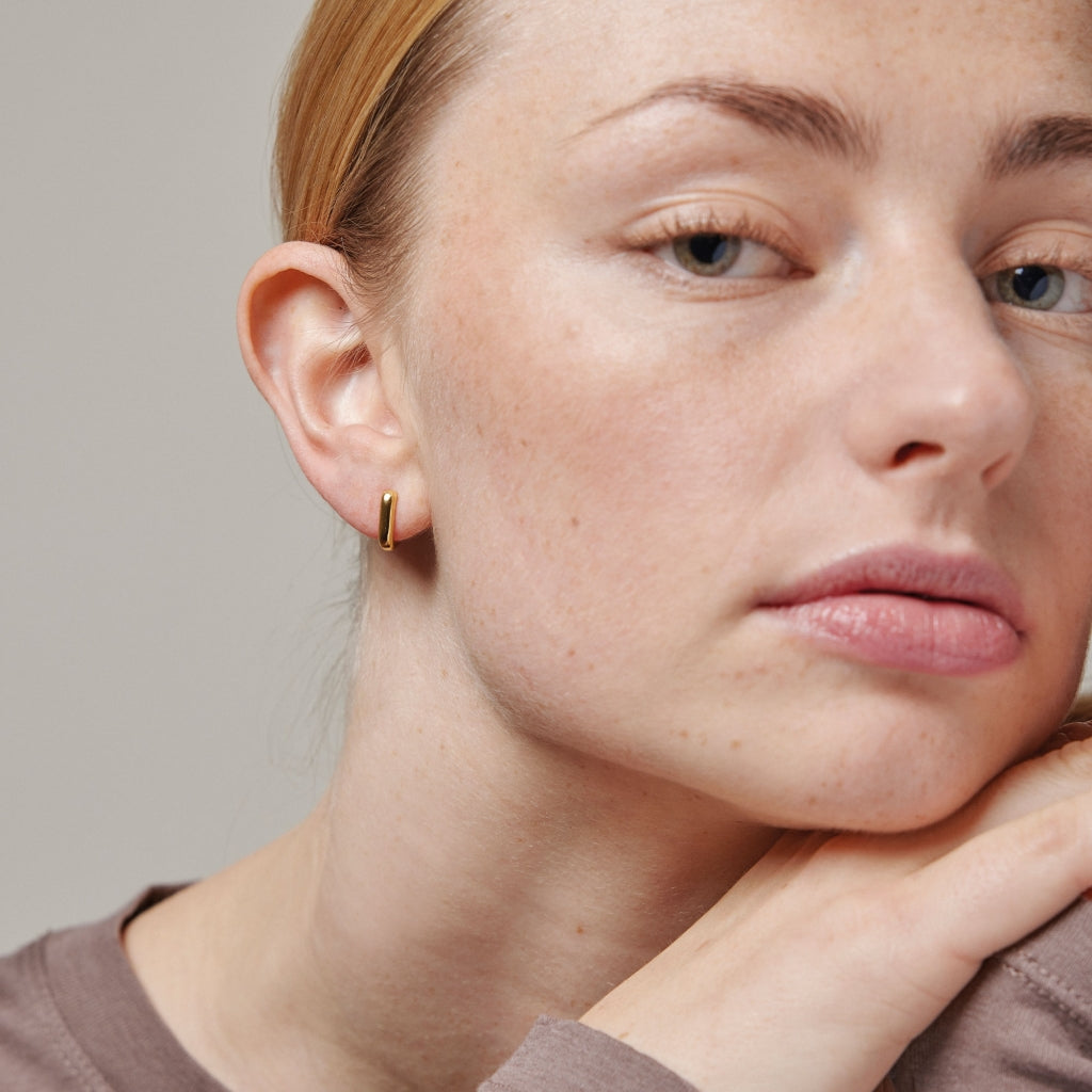 HOOPS, SQUARE 12 MM  Gold