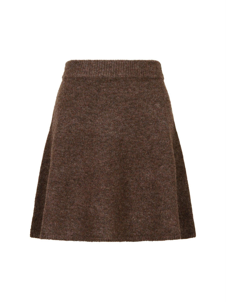 Gisa Knit Skirt  Brown Melange