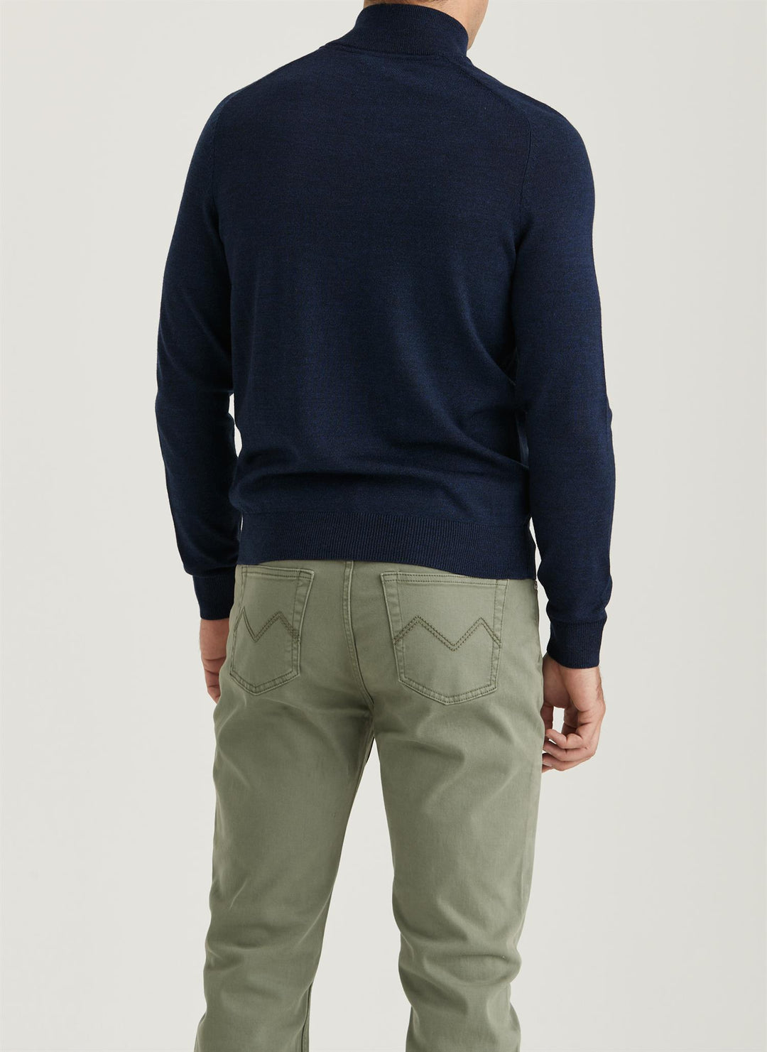 Merino John Zip  Blue