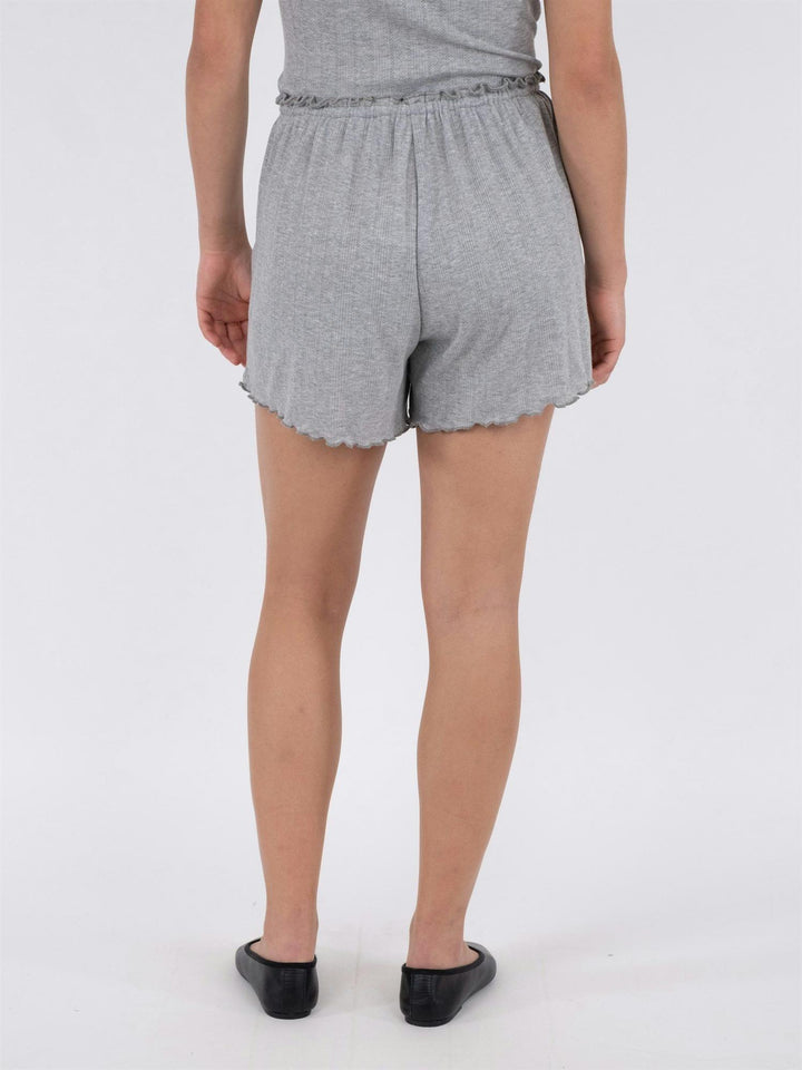 Merritt Pointelle Shorts  Light Grey