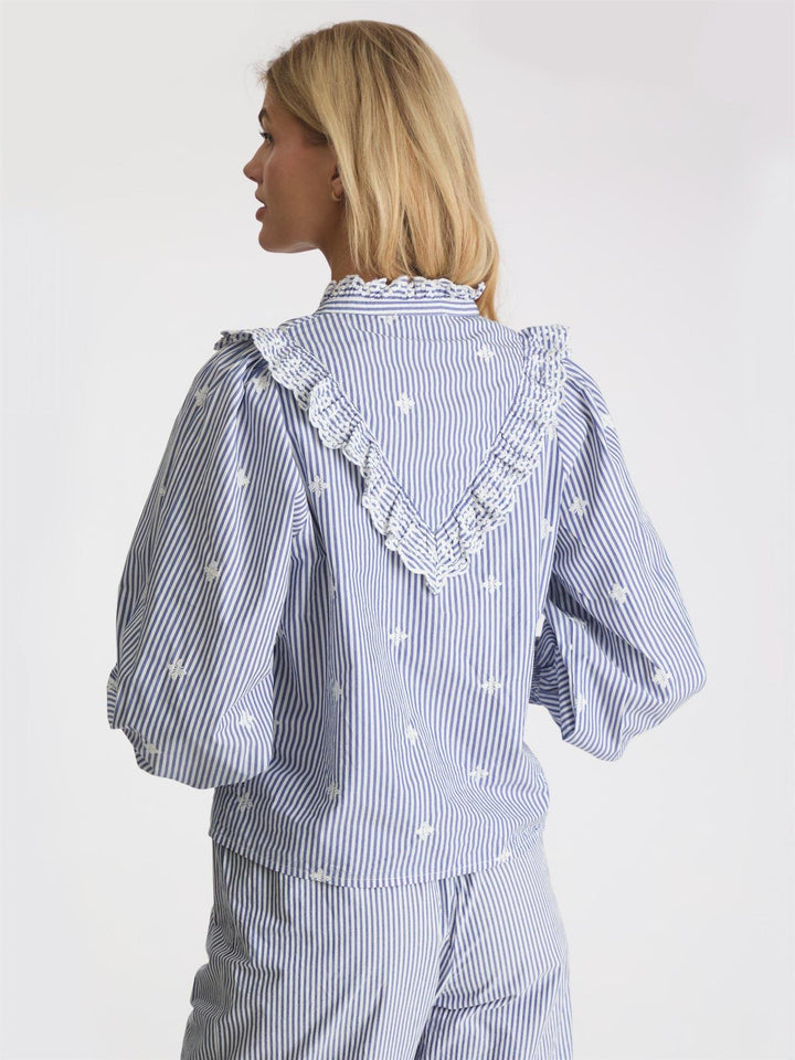 Degas Stripe Blouse  Blue