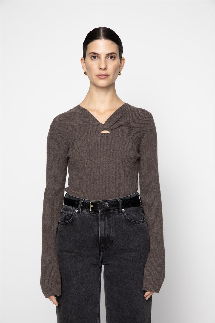 Melody Knit  Dark Taupe Melange