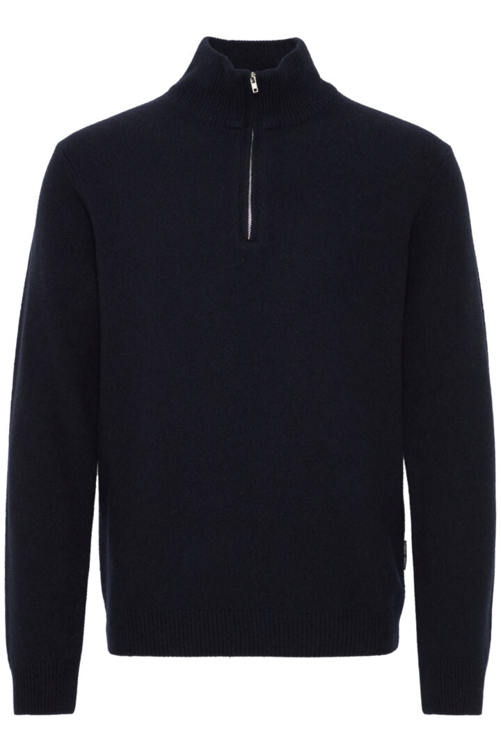 KARL halfzip lambswool knit  Dark Navy