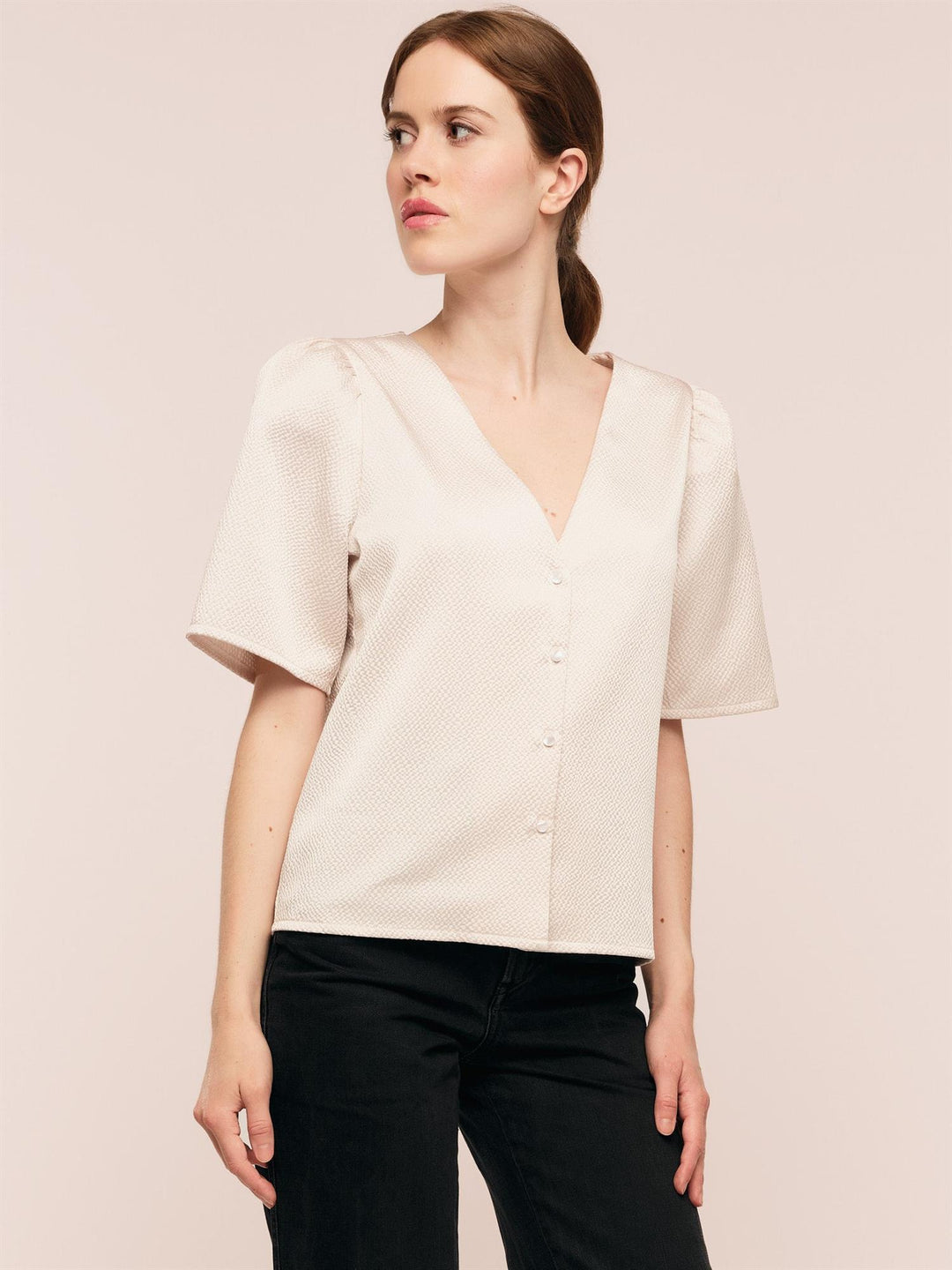 Vesta Blouse  White Sand