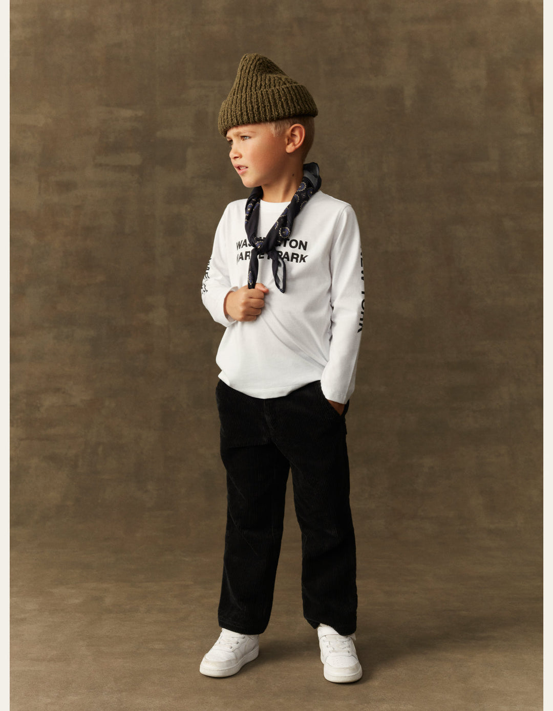 Washington LS T-Shirt Kids  White/Black