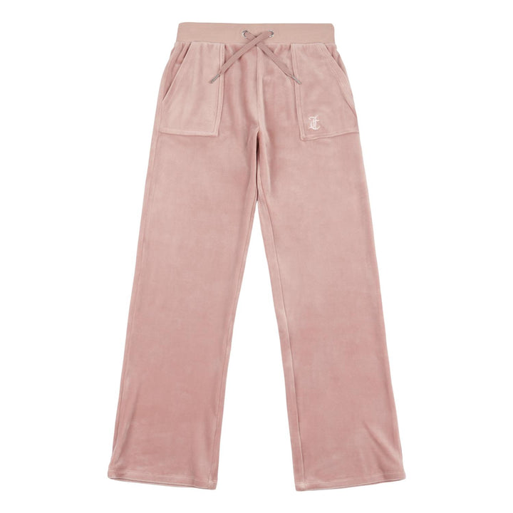 VELOUR PATCH POCKET WIDE LEG  Adobe Rose