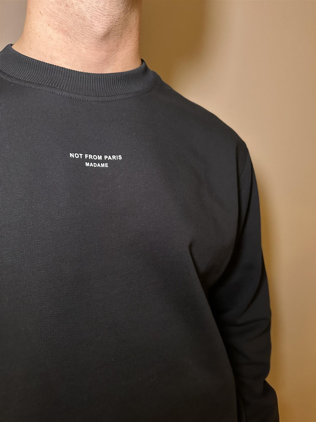 Le Sweatshirt Slogan Classique  Black