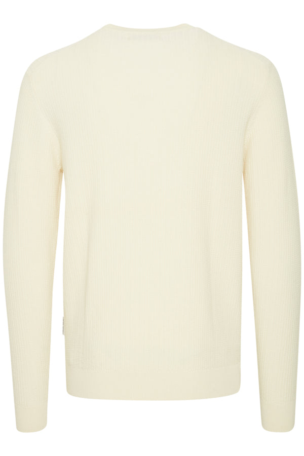 Karl structured crew neck knit  White Asparagus